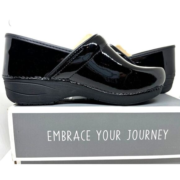 NWB NEW DANSKO XP 2.0 Black Patent Clogs EU 42 US 11.5 12 - Picture 1 of 10